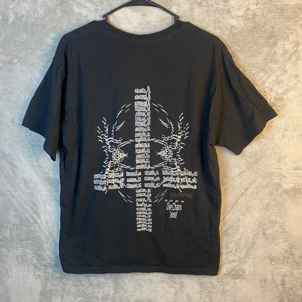 Ken Carson 2024 Live Chaos Tour Gorecore Black Graphic Band T Shirt Large